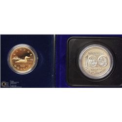 LOT WITH 1987 PROOF CANADIAN DOLLAR AND 1974