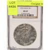Image 1 : 252) 1992 AMERICA TREASURY SILVER DOLLAR EAGLE