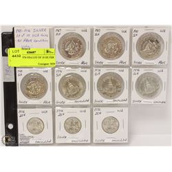 186) 1969-1976 USA LOT OF 10 SILVER DOLLARS