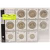 Image 1 : 186) 1969-1976 USA LOT OF 10 SILVER DOLLARS