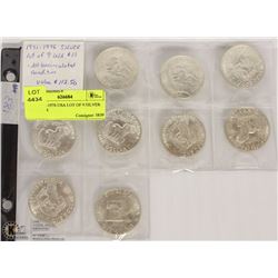183) 1971-1976 USA LOT OF 9 SILVER DOLLARS