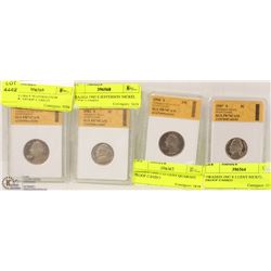 LOT OF 4 GRADED AMERICAN COINS
