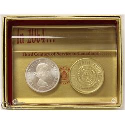 1964 CANADIAN SILVER DOLLAR W/ TOKEN ENCAPSULATED