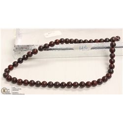 #42 NATURAL BLOOD STONE LOOSE BEAD NECKLACE