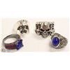 Image 1 : LOT OF 4 FASHION RINGS