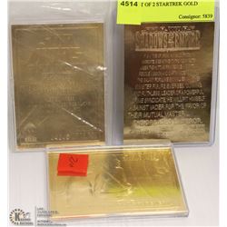 203) LOT OF 3 GOLD FOILS-1 STAR TREK & 2 STAR WARS