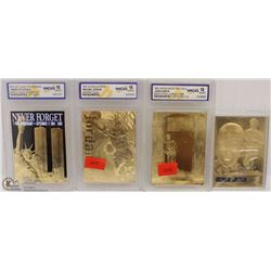 202) LOT OF 4 GOLD FOILS INCL MICHAEL JORDAN, JOHN