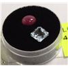 Image 1 : #71  NATURAL RED RUBY & BLUE TOPAZ GEMSTONE 5.5CT