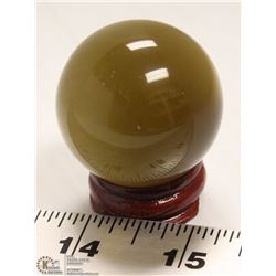 #12  TIGER EYE CRYSTAL QUARTZ SPHERE BALL + STAND