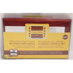 200) 2007 OFFICIAL FIRST DAY COVERS W/ WOODEN BOX