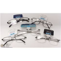 LOT OF 5 MAGNIVISION READING GLASSES STRENGTH +2.0