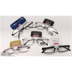 LOT OF 5 MAGNIVISION READING GLASSES STRENGTH +2.5