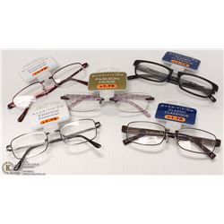 FIVE MAGNIVISION READING GLASSES STRENGTH +1.75