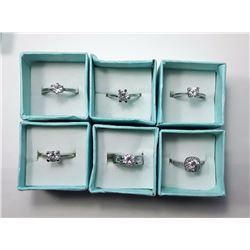 #11 - LOT OF 6 LADIES FASHION RINGS