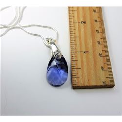 #22 -MAUVE SWAROVSKI CRYSTAL PENDANT