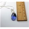 Image 1 : #22 -MAUVE SWAROVSKI CRYSTAL PENDANT