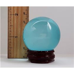 #18 - SEA BLUE QUARTZ SPHERE & STAND