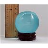 Image 1 : #18 - SEA BLUE QUARTZ SPHERE & STAND