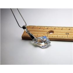 #24 -CLEAR  SWAROVSKI BAROQUE CUT PENDANT
