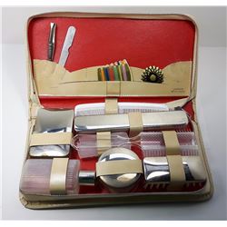 #27 - VINTAGE LEATHER TRAVELLING KIT