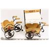 Image 1 : SET OF VINTAGE WOOD, METAL HANDCRAFTED CART & BIKE