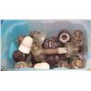 Image 1 : BOX OF ASSORTED GLASS INSULATORS SOME MARKED CPR