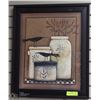 Image 1 : WOOD FRAMED PLANTER & BIRD PICTURE