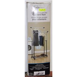 MAINSTAYS ADJUSTABLE DOUBLE ROD GARMENT RACK