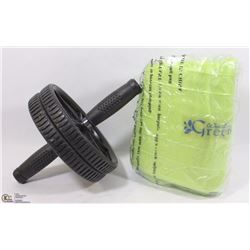 NEW EXERCISE BALL AND AB ROLLER