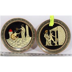TWO GREEK THEMED PLATES