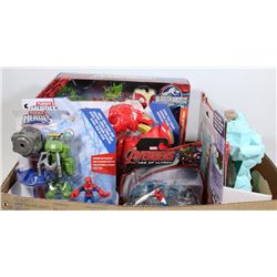 FLAT WITH MOSTLY SUPER HEROES  AND MORE