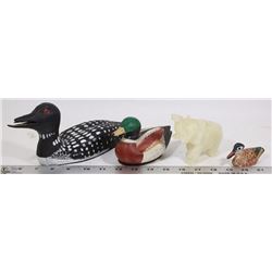 SET OF 3 HANDCRAFTED DUCKS 1989