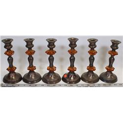 SMALL FLAT WITH 6 CANDLE HOLDERS