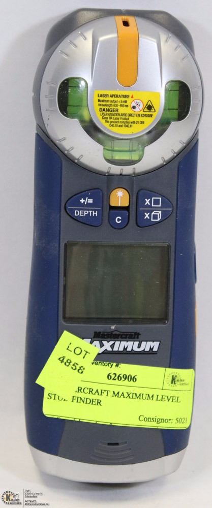 Mastercraft Maximum Level Stud Finder
