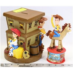 TOY STORY COIN BANK AND DANCING WOODY