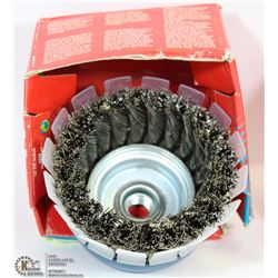 JAZ 4" TWIST KNOT CUP W/ GUARD 0.02" ST. STEEL