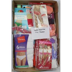 FLAT OF 13 VARIOUS LADIES UNDERWEAR - SIZE MEDIUM