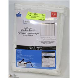 MAINSTAYS 2PACK OF ROD POCKET WINDOW PANELS