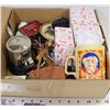 Image 1 : BOX WITH ASSORTED COLLECTIBLES AND OTHER ITEMS