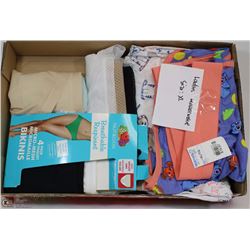 FLAT OF 13 VARIOUS LADIES UNDERWEAR - SIZE X-LARGE