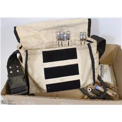 BOX W/KUNY'S WELDERS TOOL BAG W/TOOLS