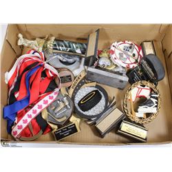 BOX W/COLLECTION OF REUSABLE HOCKEY