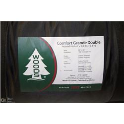 DOUBLE SLEEPING BAG TEMPERATURE RATING OF -7C