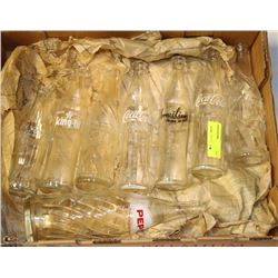 FLAT OF VINTAGE POP BOTTLES