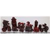 Image 1 : LOT OF RED ORIENTAL GOD ORNAMENTS