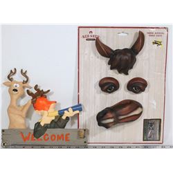 RED SHED FARM ANIMAL TREE FACE