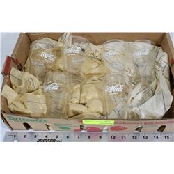 FLAT OF MINIATURE COCA COLA GLASSES