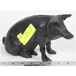 VINTAGE 80'S CAST IRON PIGGY BANK