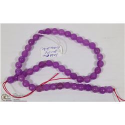 #116 PURPLE ALEXANDRITE LOOSE BEAD NECKLACE 15"