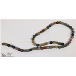 #99 MULTI-COLOUR AGATE LOOSE BEAD NECKLACE 15"